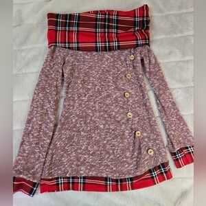 Plaid Off-Shoulder Top